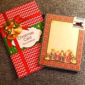 Christmas Card Record Book and Santa Note Pad - NWT